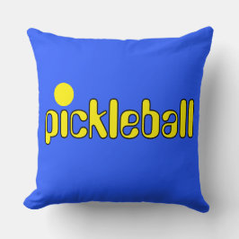 Roligt Coola Retro sommartext Gult på ljusblå Kudde