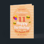 Roligt Coolest Kid Birthday Sol Emojis och Balloon Kort<br><div class="desc">Redigera ditt barns namn och ålder på det här söta,  vita födelsedagskortet. Gör det minnesvärt,  med det här kortet,  gjort med din lilla tanke.</div>