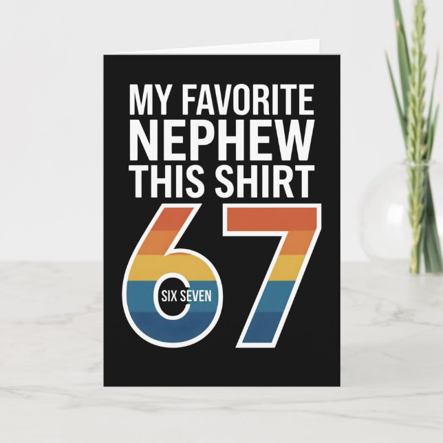 roligt coolt 67 Min favoritbror gav mig detta Kort (Framsida)