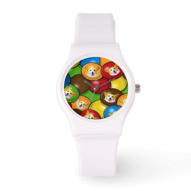 Roligt Corgi Candy Armbandsur (Framsida)