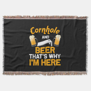 Roligt Cornhole-present För Män Cornhole-spelare Ö Filt