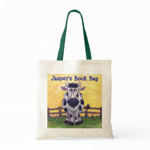 Roligt Cow Personali Bok Bag
