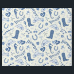 Roligt Cowgirl Bach Klubb Mönster Presentpapper<br><div class="desc">Mönster i blåvita toner med kust-/cowgirl-inslag (cowgirl boot,  hat,  hästskon,  häst,  stjärnor,  bows,  körsbär,  seahorse,  starfish,  snäcka,  howdy,  yehaw typography) som kust-/strand-party/event gift wrap for bachelorette,  möhippa,  födelsedagsfest,  studentfest osv.</div>
