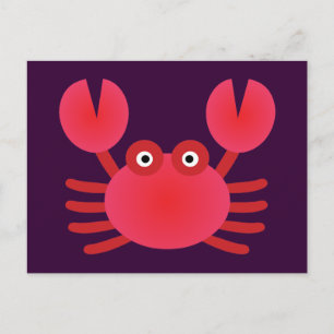 Roligt Crab Vykort