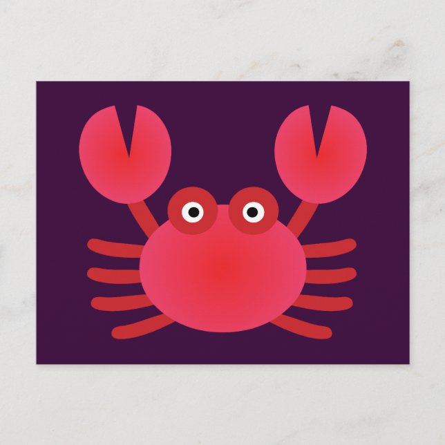 Roligt Crab Vykort (Framsida)