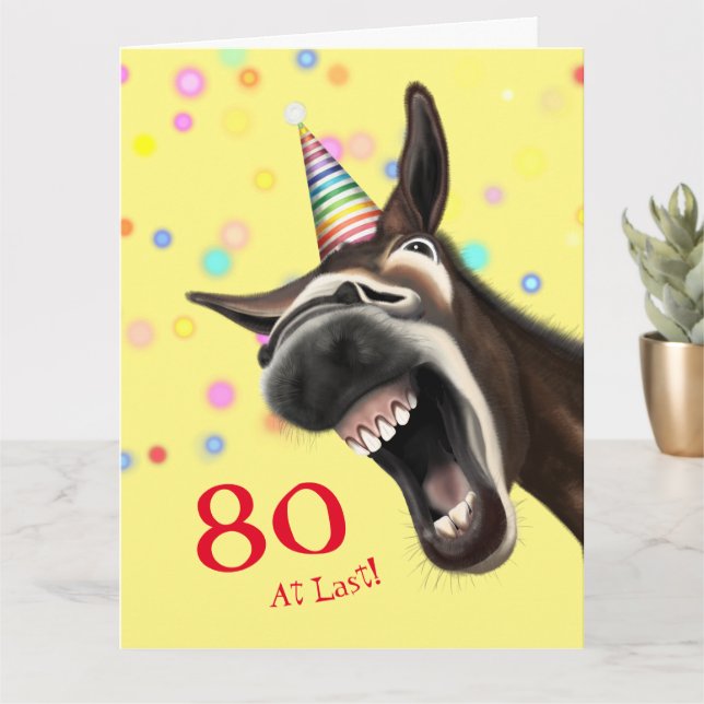 Roligt Crazy Donkey Personlig Birthday Card Kort (Liten växt)