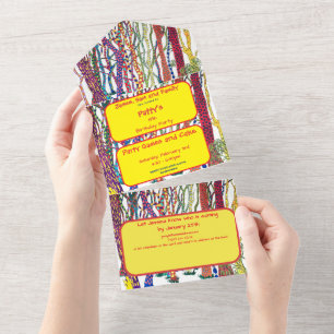 Roligt Crazy Forest Watercolor Birthday