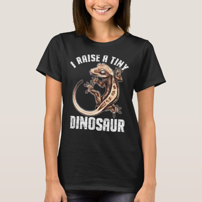 Roligt Crested Gecko Eyelash Lizard Reptile Herpet T Shirt (Framsida)