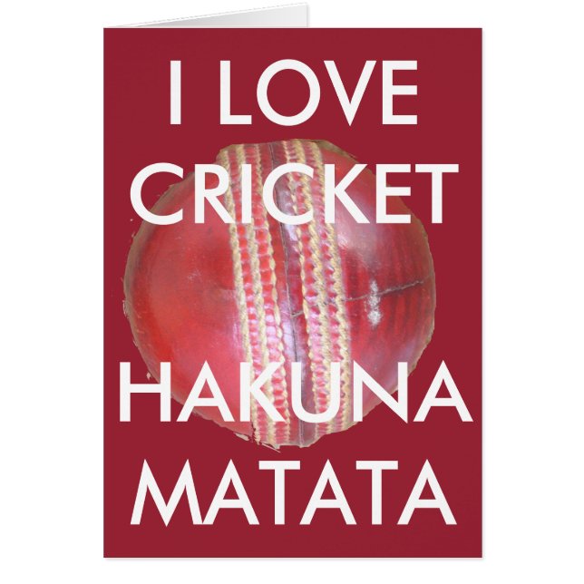 Roligt Cricket Boll Design Hälsningskort (Framsidan)