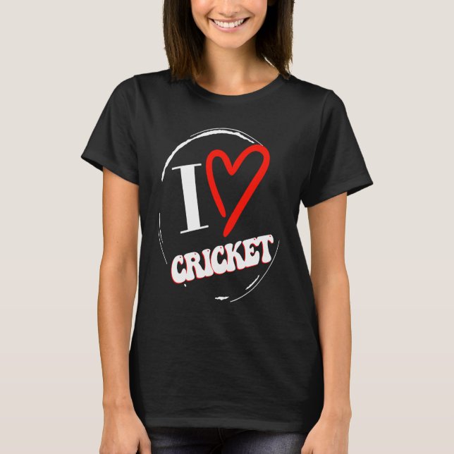 Roligt cricket-idé t shirt (Framsida)