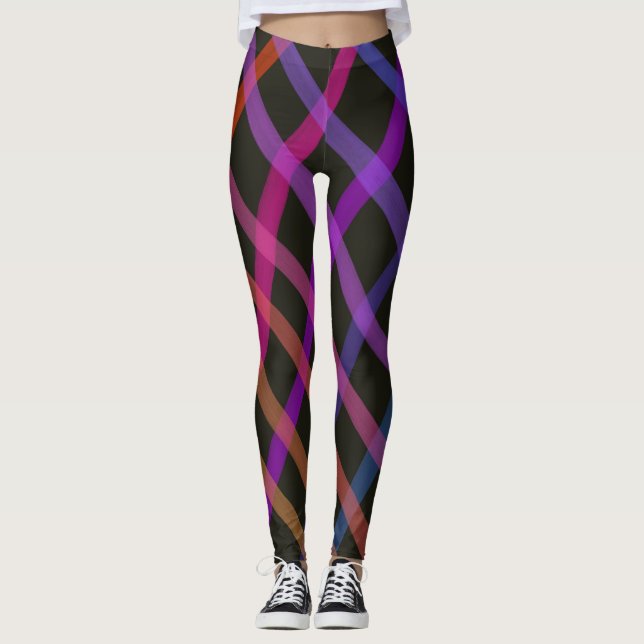 Roligt Criss Kor Lycklig Rainbow Leggings (Framsida)