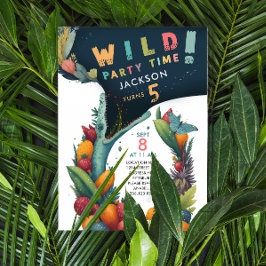 Roligt Crokodile Alligator Dino Tropical Vild Part Inbjudningar