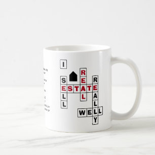 Roligt Crossword I Sell Real Gods Realtor Kaffemugg