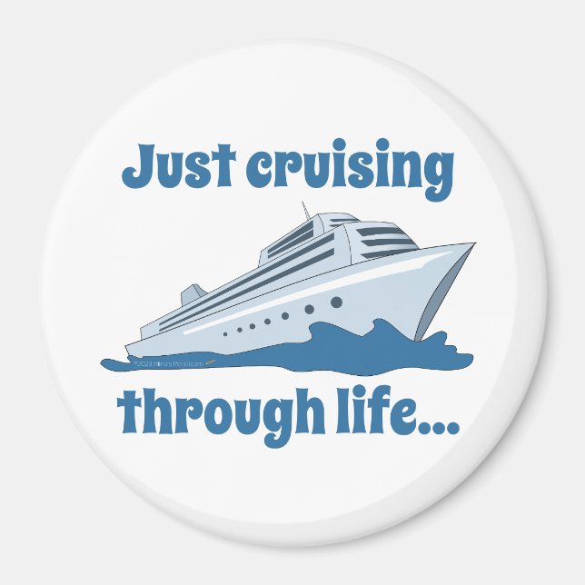 Roligt Cruise Frakt Cruising Stateroom Door Marker Magnet (Framsidan)
