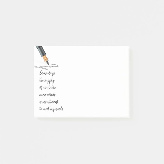 Roligt Curse Ord uppfyller inte mina behov Post-it Block (Framsida)
