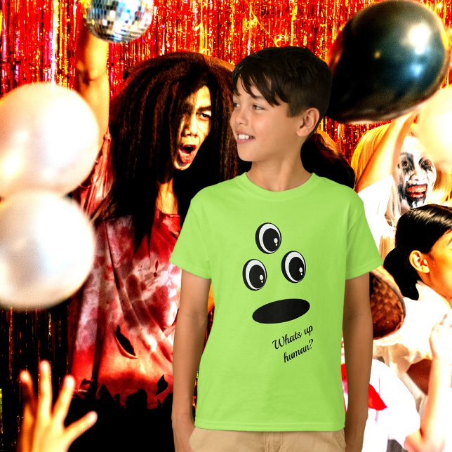 Roligt Cute Ansikte Easy Halloween-kostym T Shirt (Skapare uppladdad)