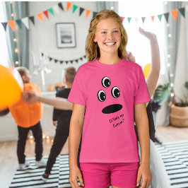 Roligt Cute Ansikte Easy Halloween-kostym T Shirt