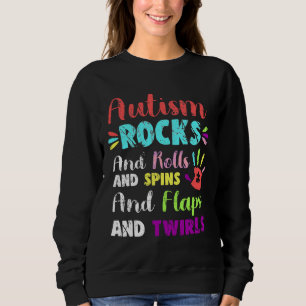 Roligt Cute Autism Sten Rolls Spins Flaps& Twir T Shirt