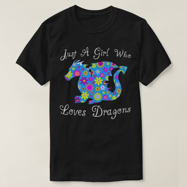 Roligt Cute Bara en flicka som Kärlek dragar T Shirt (Design framsida)