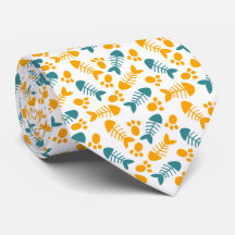 Roligt, Cute Cat Tass och Fish Bone Mönster