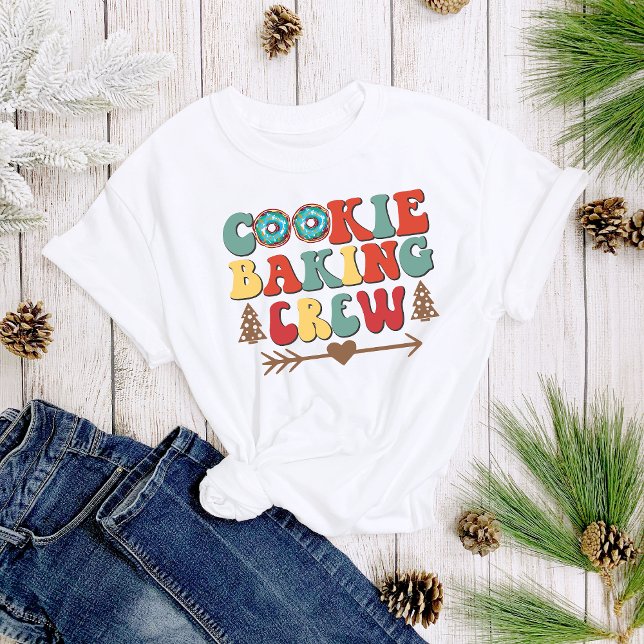 Roligt Cute Cookie Baking Crew jul Kvinnor i julkl T Shirt (Skapare uppladdad)