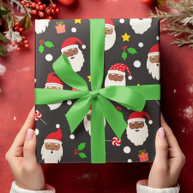 Roligt Cute Festive Jultomten jul Presentpapper (Skapare uppladdad)