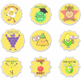 Roligt Cute Fruit & Food Teacher Reward Stickers Klistermärken