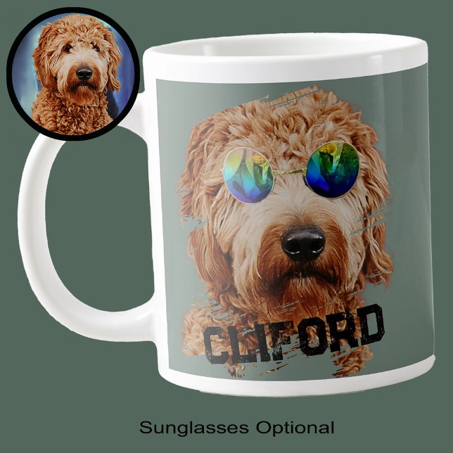 Roligt Cute Goldendoodle eller Ditt foto från Papp Jumbo Mugg (Skapare uppladdad)
