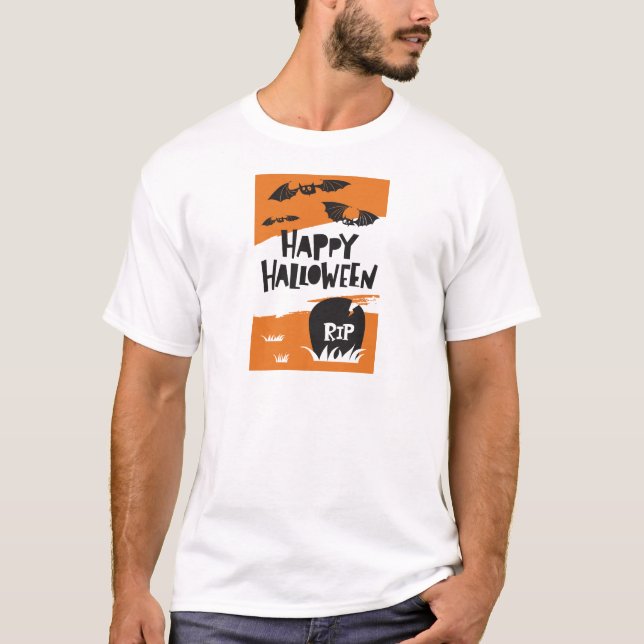 Roligt Cute Happy halloween T Shirt (Framsida)