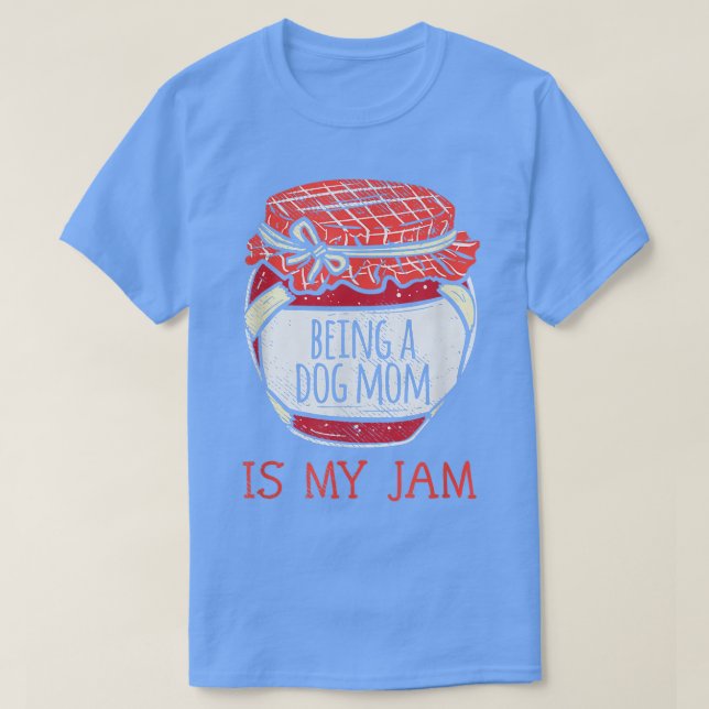 Roligt Cute Hund Mamma T Shirt (Design framsida)