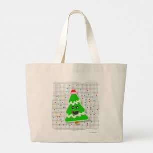 Roligt Cute Kawaii jul, Helgdag Träd Character T Jumbo Tygkasse