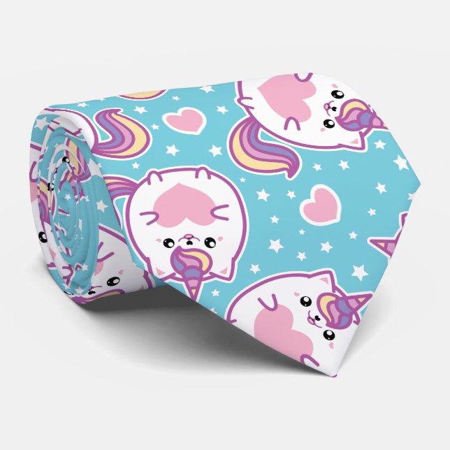 Roligt Cute Knubbig Kitschy Unicorn Kattunge Slips (Rullad)