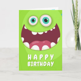 Roligt Cute Monster Helgkort