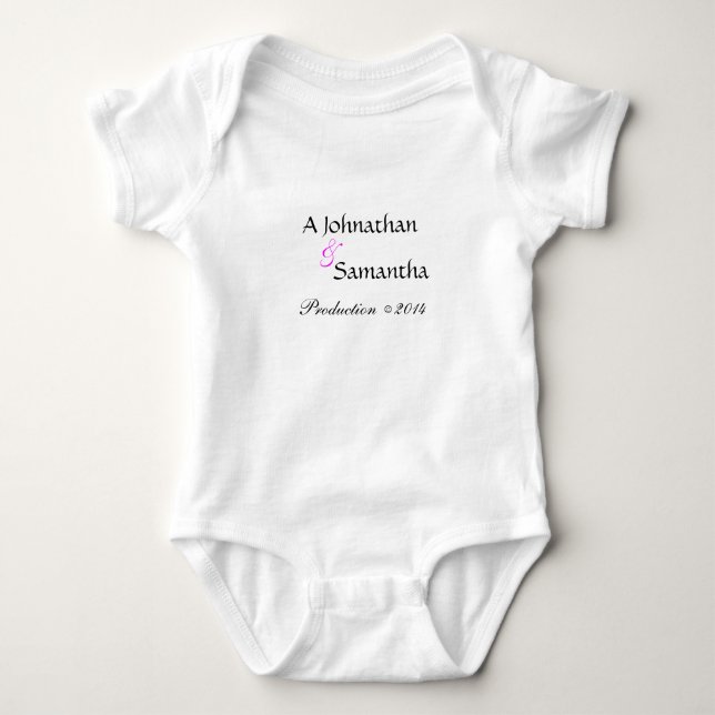Roligt Cute Personlig Baby One Biet Tee Shirt (Framsida)