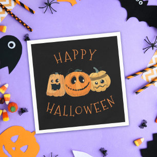 Roligt Cute Pumpkin Jack O'Lanterns Halloween fest Pappersservett