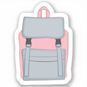 Roligt Cute Rosa Girly Backpack School Klistermärken