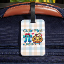 Roligt Cutie Paj Cute Pi Symbol & Paj Pun Bagagebricka