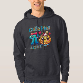 Roligt Cutie Paj Cute Pi Symbol & Paj Pun Hoodie