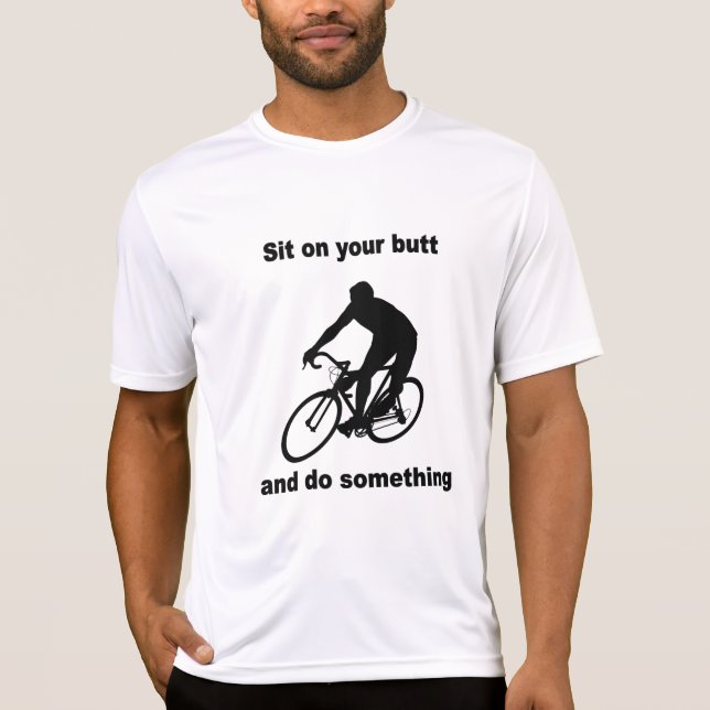 roligt cykla t shirt (Framsida)