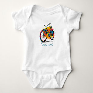 Roligt cyklist under utbildning för biokoffert t shirt