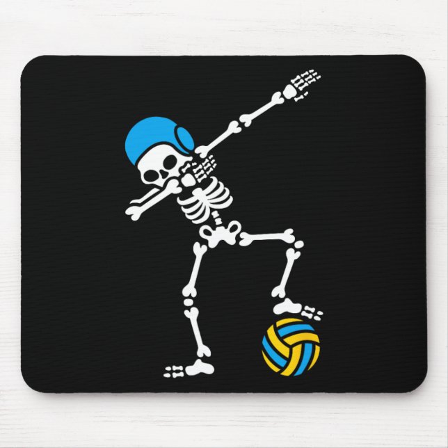 Roligt Dab dabbing skeleton Vatten polo Halloween  Musmatta (Framsidan)