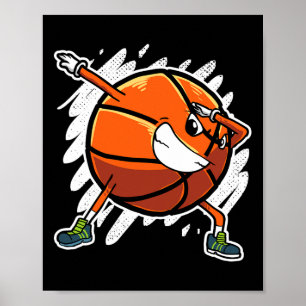 Roligt Dabbing Basketball Boll Dab Sports Player Poster