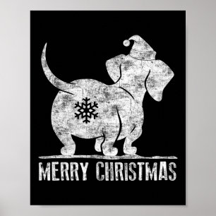 Roligt Dachshund Ugly jul Weiner Hundälskares Wo Poster