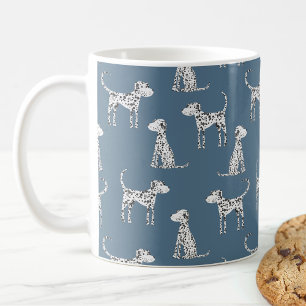 Roligt Dalmatien Hund Mönster Kaffemugg