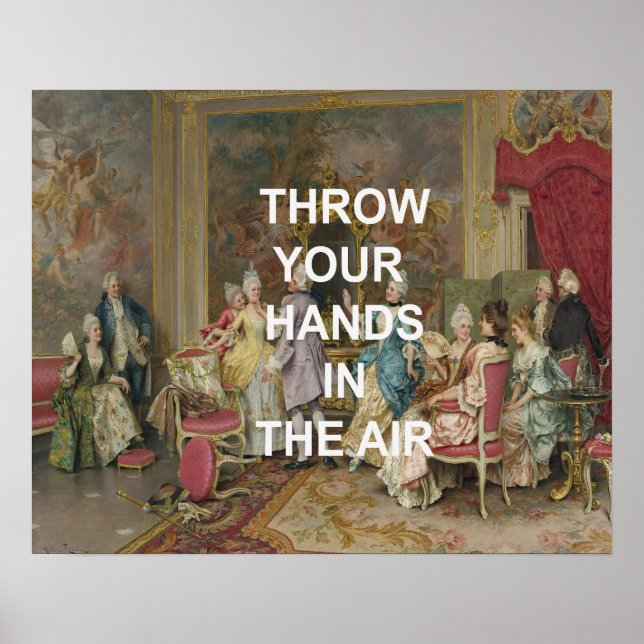 Roligt Dance Golv Quote + Victorian Oljemålning Poster (Framsidan)