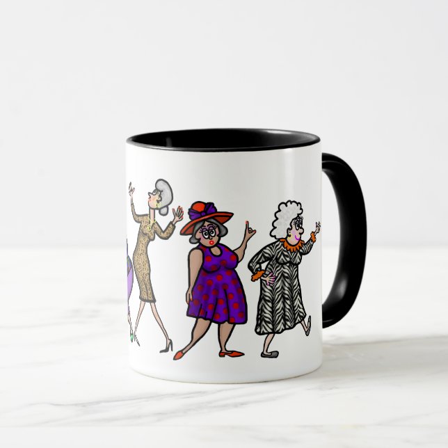 Roligt Dancing Grandmas Mugg (Framsida höger)