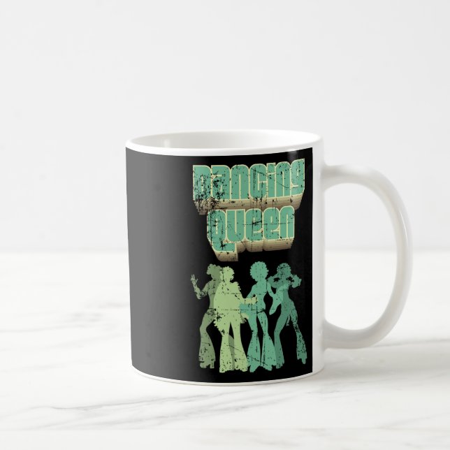 Roligt Dancing Queen Disco Party Retro Distress De Kaffemugg (Höger)