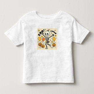 Roligt Dancing Skeleton "Boo Crew" Halloween Vecto T Shirt