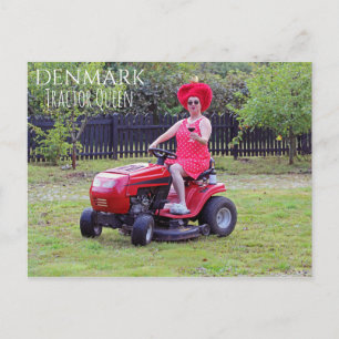 Roligt Danmark Traktor Drottning vykort! Vykort