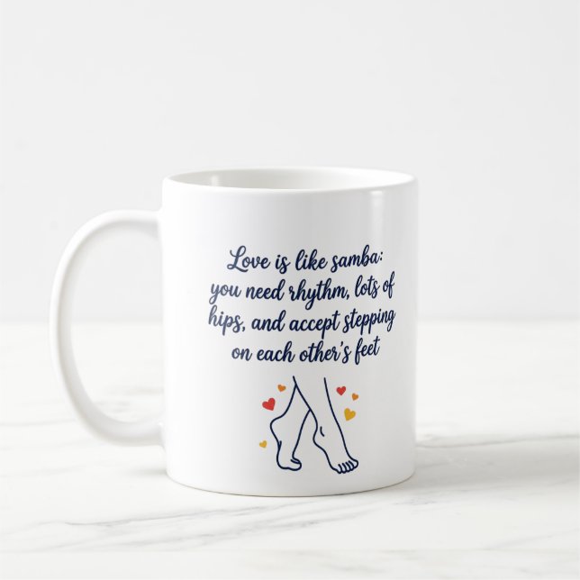Roligt danscitat för par kaffemugg (Vänster)